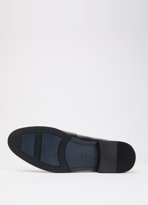 Dune London Wide Fit Skylers loafer van leer - detail 5 zwart