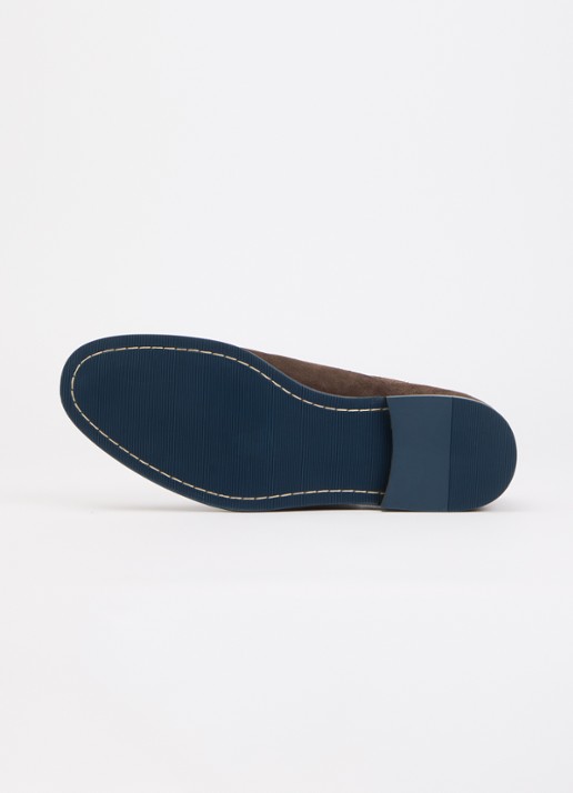 Dune London Wide Fit Stanlakes veterschoen van suède - detail 5 donkerbruin