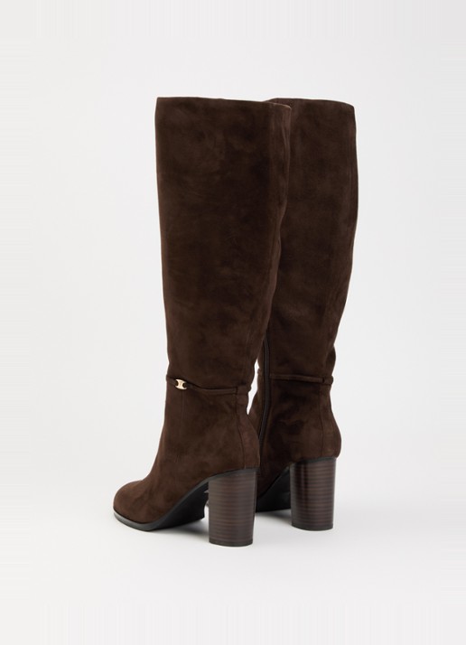 Dune London Wide Fit Starlling laars van suède - achterkant 3 bruin