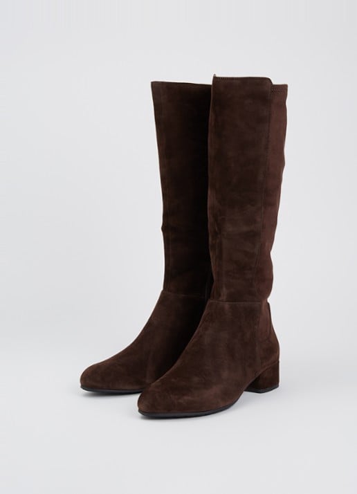 Dune London Wide fit Tayla laars - detail 2 donkerbruin