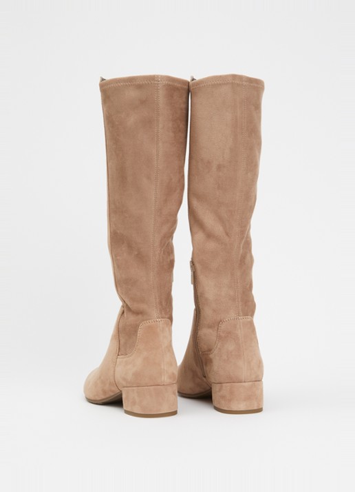 Dune London Wide fit Tayla laars - achterkant 3 beige
