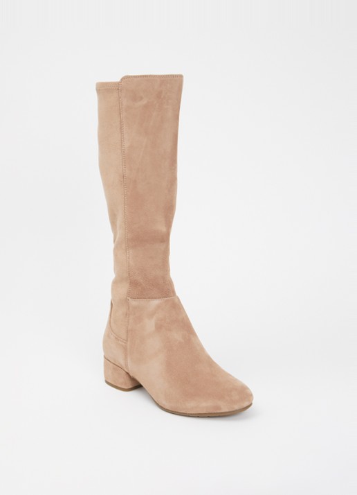 Dune London Wide fit Tayla laars - voorkant beige