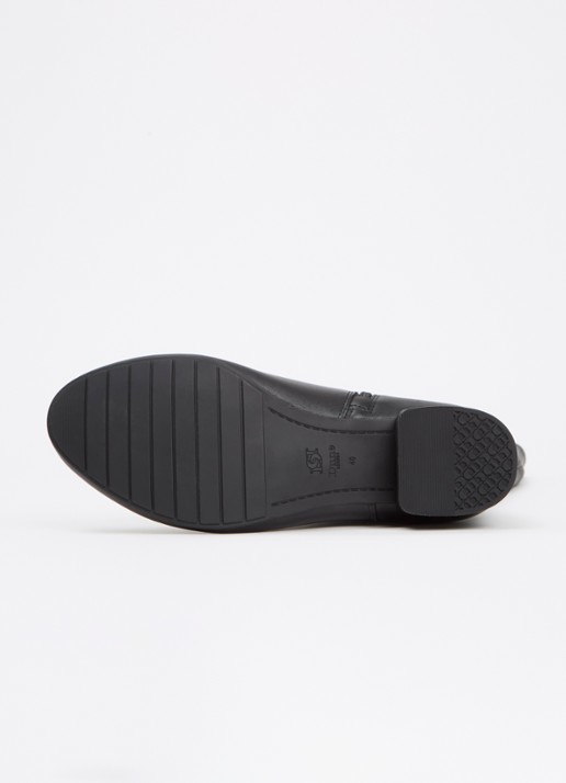 Dune London Wide fit Tayla laars - detail 2 zwart - leather