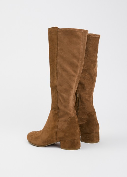 Dune London Wide fit Tayla laars - achterkant 2 lichtbruin