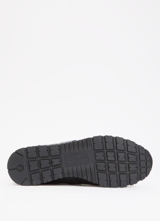 Dune London Wide Fit Thame sneaker van leer met ritsdetail  - detail 3 donkerblauw