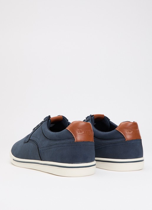 Dune London Wide Fit Tommus sneaker - achterkant 4 donkerblauw