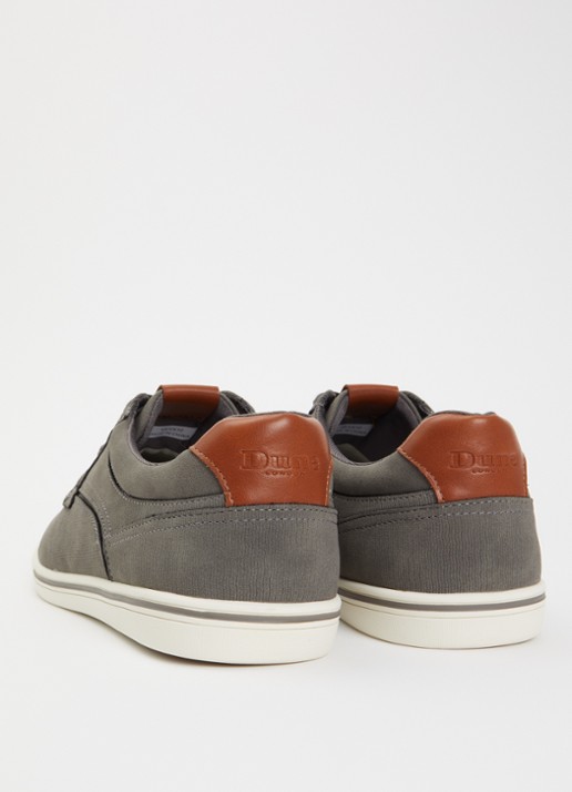 Dune London Wide Fit Tommus sneaker - achterkant grijs