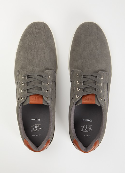 Dune London Wide Fit Tommus sneaker - detail 3 grijs