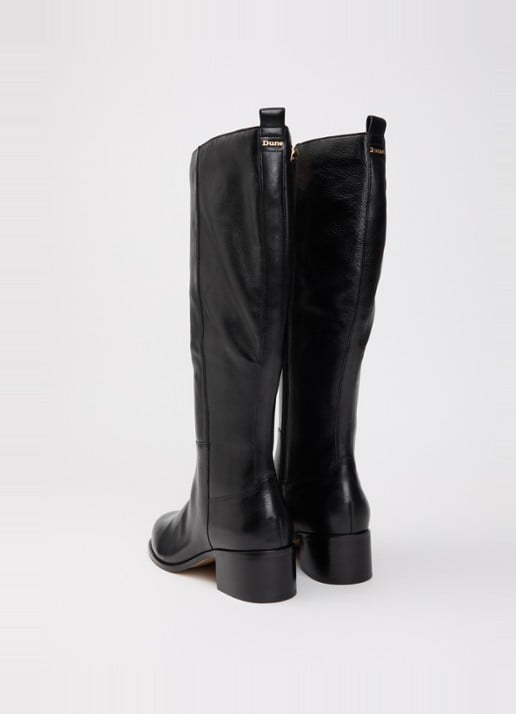 Dune London Wide Fit Turner laars van leer - achterkant 4 zwart