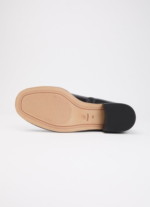 Dune London Wide Fit Turner laars van leer - detail 2 zwart
