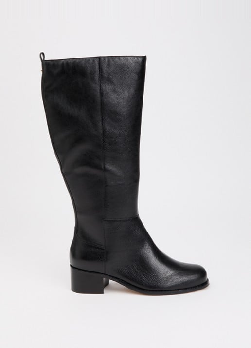 Dune London Wide Fit Turner laars van leer