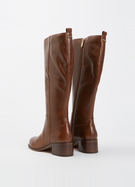 Dune London Wide Fit Turner laars van leer - achterkant 3 bruin