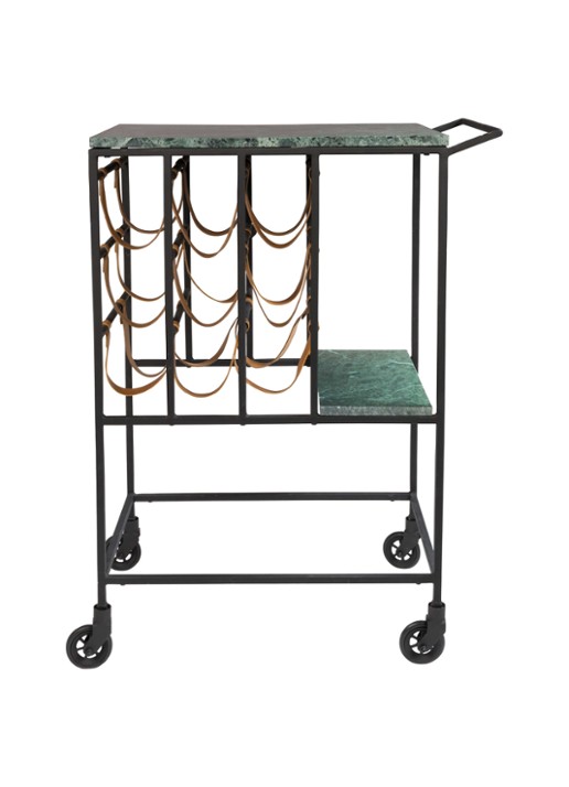 Dutchbone Mil trolley - voorkant groen