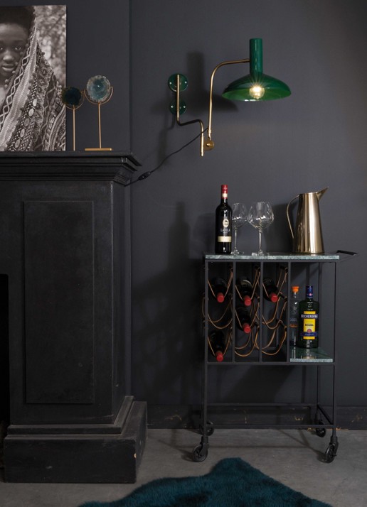 Dutchbone Mil trolley - voorkant 2 groen