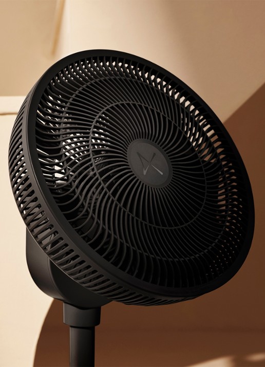 Duux Whisper Fan 3 vloerventilator - voorkant 8 zwart