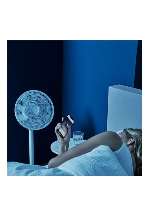 Duux Whisper Flex Smart verstelbare vloerventilator met batterij, 88 cm  - detail wit