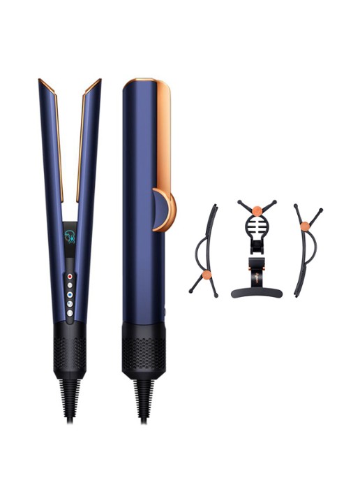 Dyson Airstrait Prusian stijltang - blauw / koper  - voorkant 6 blauw