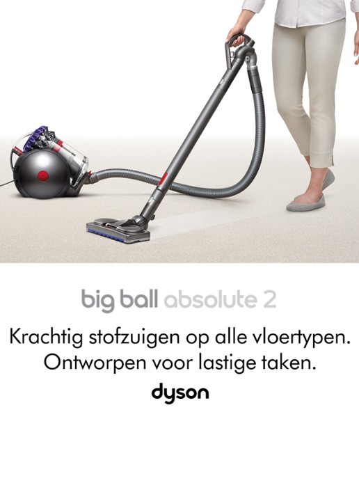 Dyson Big Ball Absolute 2 stofzuiger - voorkant 2 zilver