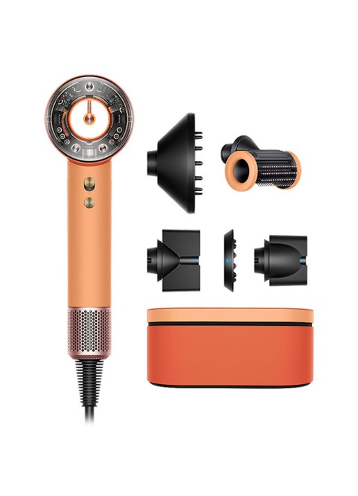 Dyson Supersonic Nural™ föhn Straight + Wavy Ceramic Apricot / Topaz