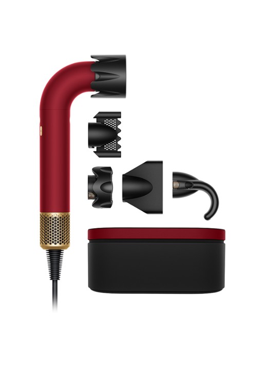Dyson Supersonic r Föhn Straight+Wavy Ceramic - voorkant 4 red velvet / gold