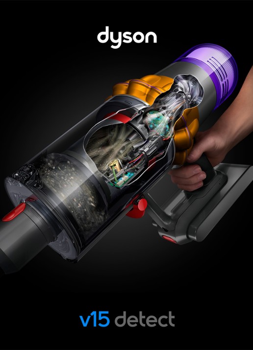Dyson V15 Detect Absolute steelstofzuiger - voorkant 2 zilver