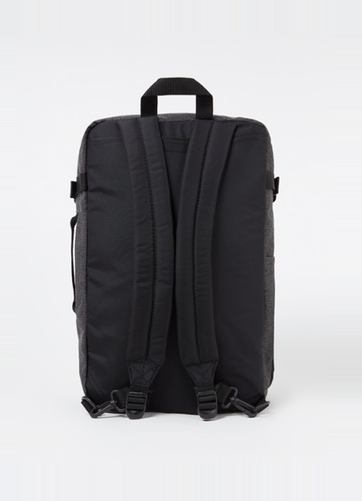 Eastpak Transit'R rugzak met logo en 16 inch laptopvak - achterkant antraciet