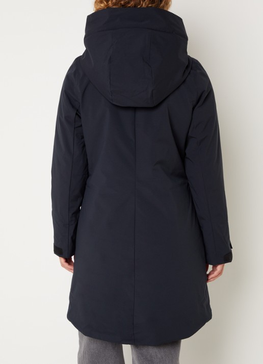 Elvine Eline parka met ritszakken en waterafstotende coating - achterkant blauw