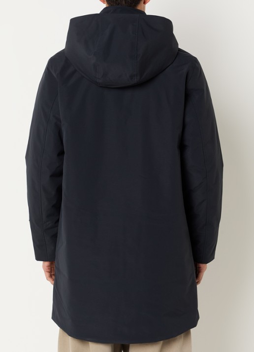 Elvine Janne gewatteerde parka met klepzakken - achterkant 3 donkerblauw