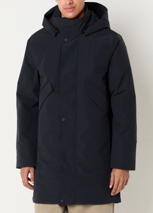 Elvine Janne gewatteerde parka met klepzakken - detail 4 donkerblauw