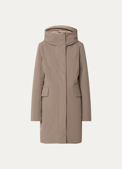 Elvine Sophie gewatteerde parka met waterafstotende coating - voorkant 3 beige