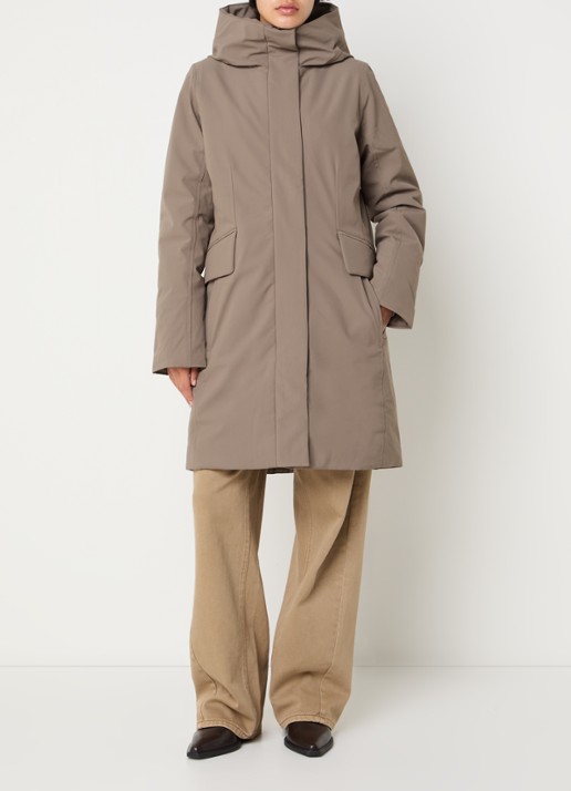 Elvine Sophie gewatteerde parka met waterafstotende coating - voorkant 4 beige
