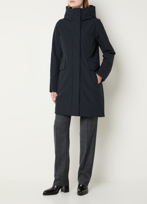 Elvine Sophie gewatteerde parka met waterafstotende coating - voorkant 2 donkerblauw