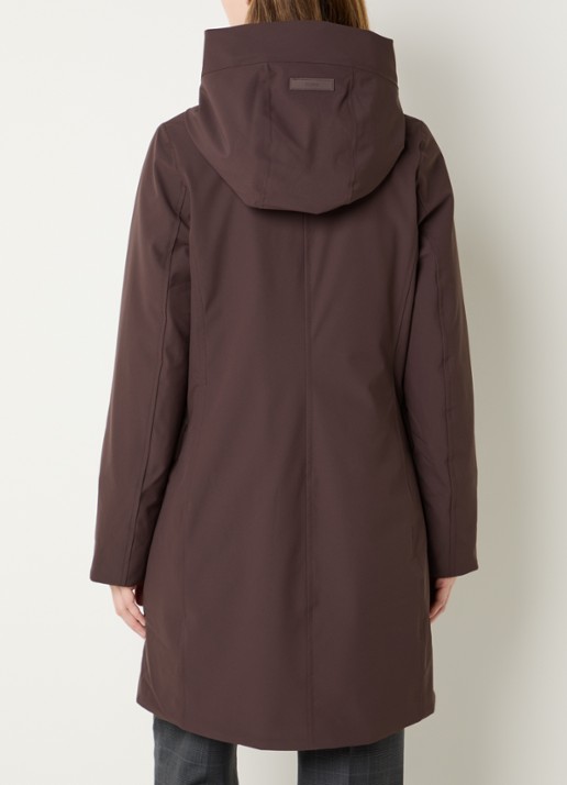 Elvine Sophie gewatteerde parka met waterafstotende coating - achterkant paars