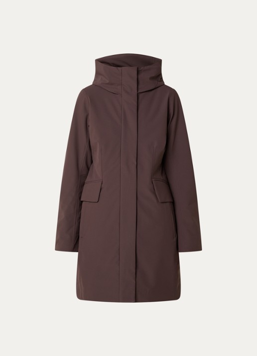 Elvine Sophie gewatteerde parka met waterafstotende coating - voorkant 2 paars