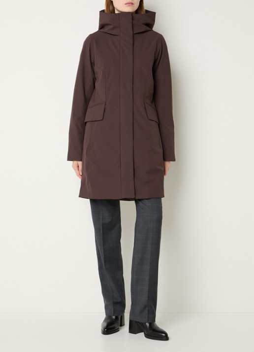 Elvine Sophie gewatteerde parka met waterafstotende coating - voorkant 3 paars