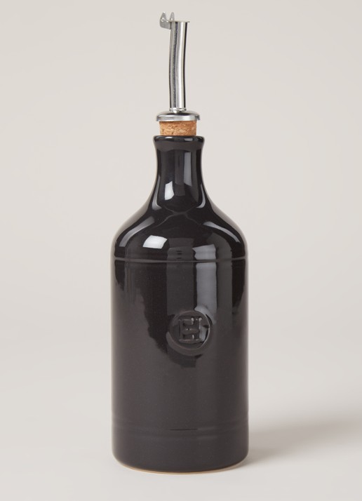 Emile Henry Olie- en azijnfles 45 cl - voorkant 3 zwart