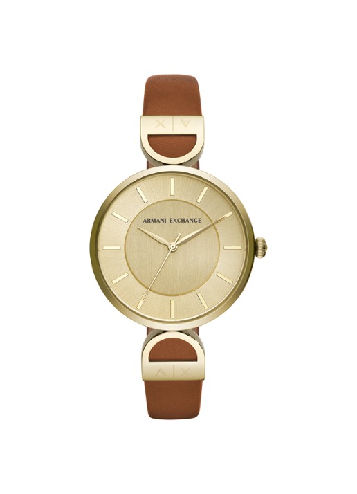 Emporio Armani Horloge AX5324 - voorkant bruin