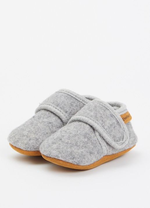 EN FANT Babyschoentje van wol - detail grijsmele