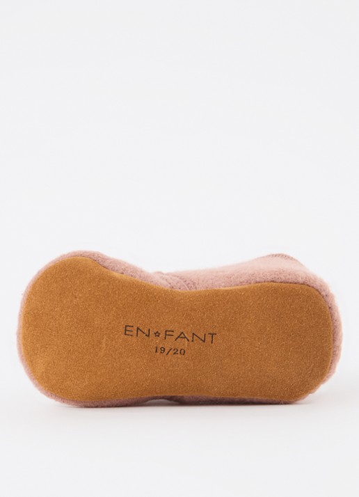 EN FANT Babyschoentje van wol - detail lichtroze