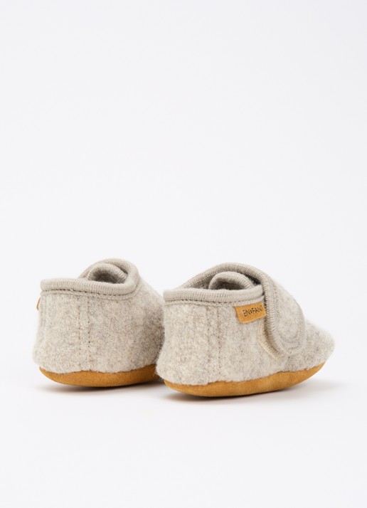 EN FANT Babyslofje van wol - detail grijs