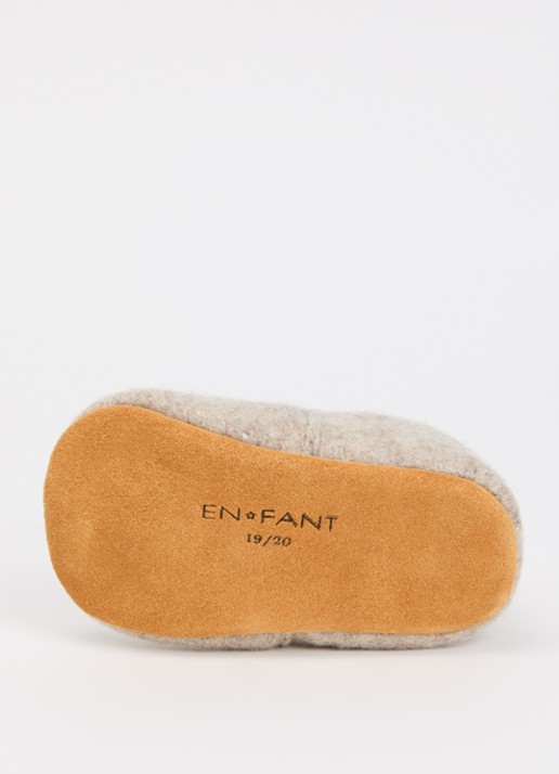EN FANT Babyslofje van wol - detail 4 beige