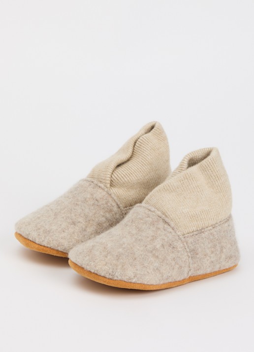 EN FANT Babyslofje van wol - voorkant 2 beige