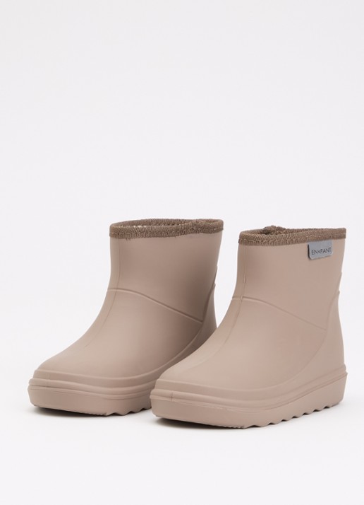 EN FANT Regenlaars met logo - voorkant 2 donkerbeige