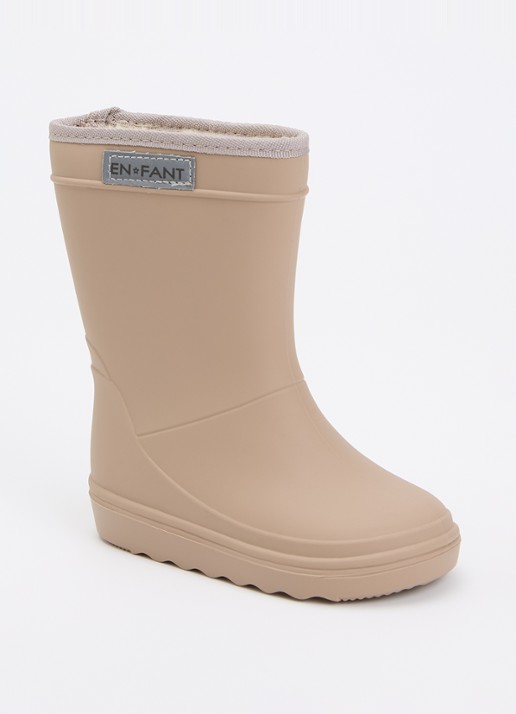 EN FANT Regenlaars met logo - voorkant 2 donkerbeige