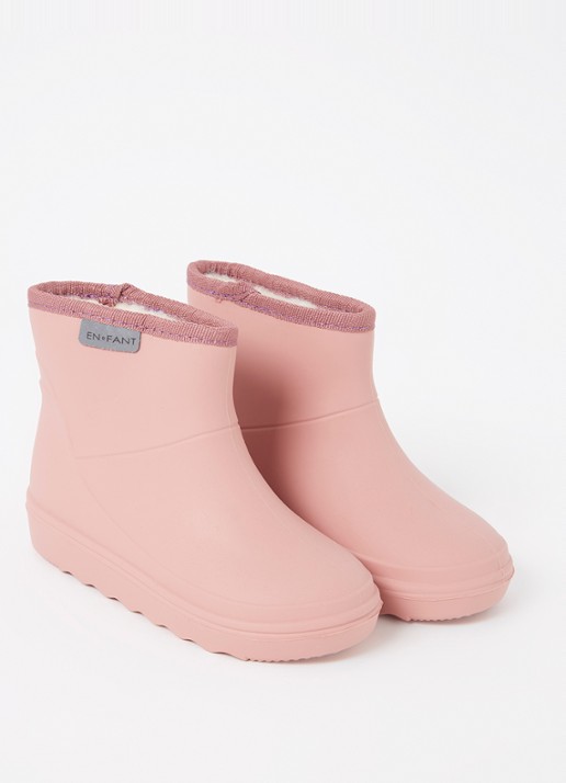 EN FANT Regenlaars met teddy voering - voorkant 4 oudroze