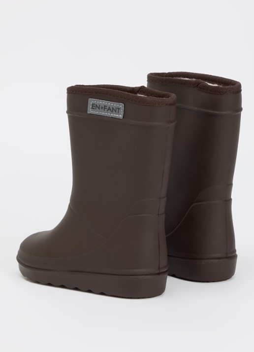 EN FANT Thermo regenlaars met logo - achterkant 6 chocoladebruin