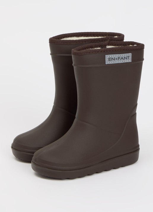 EN FANT Thermo regenlaars met logo - voorkant 2 chocoladebruin
