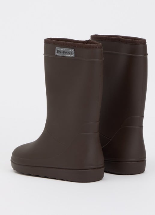 EN FANT Thermo regenlaars met logo - achterkant 7 chocoladebruin