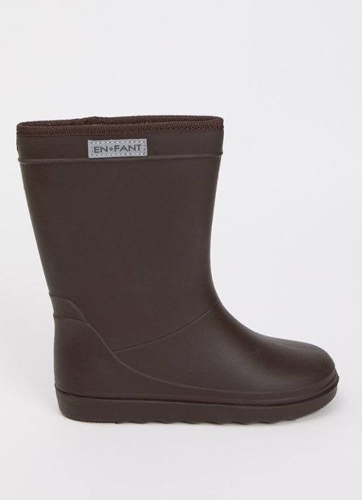 EN FANT Thermo regenlaars met logo - voorkant 3 chocoladebruin
