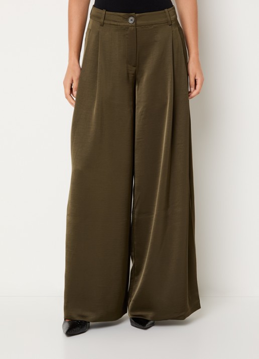 Essentiel Antwerp High waist wide fit pantalon met steekzakken